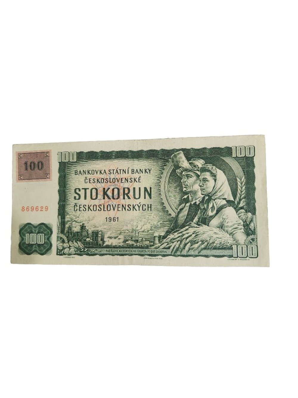 First New Czech Republic Currency,  100 Korun 1961, Superb Gem